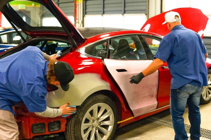 BMW collision repair performed by our technicians at our Seattle Washington car repair shop.