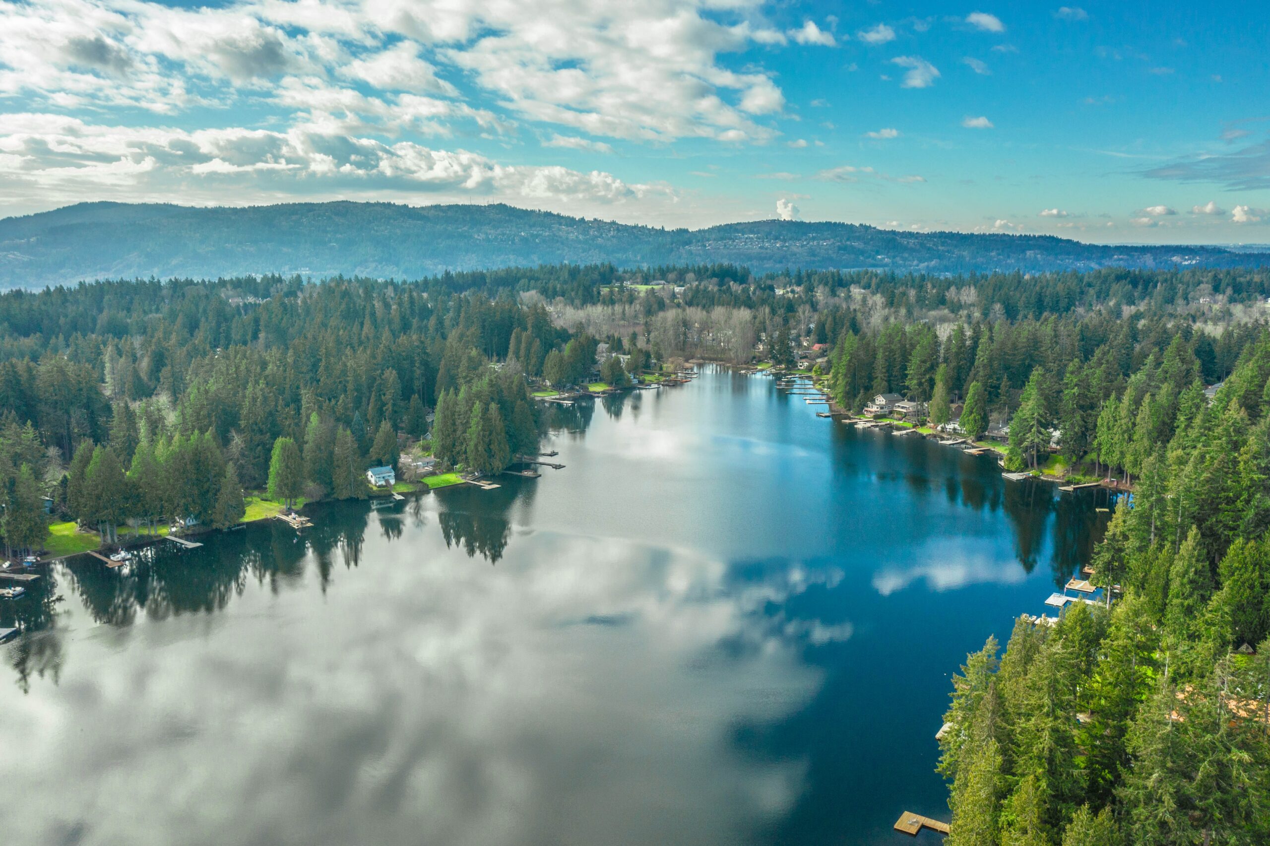 View of Lake Sammamish in Bellevue WA