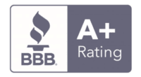 Better business bureau. BBB A+ rating icon.
